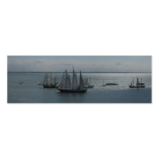 Sailing Boats and Ships on Sea Bookmarks Cards Business Cards (front side)