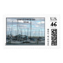 Sailing Boats at Dock postage