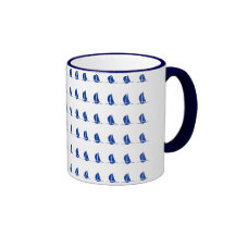Sailing Boats Ringer Coffee Mug