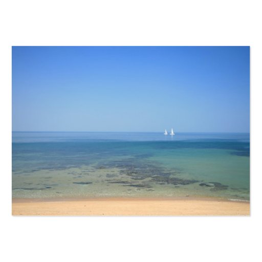 Sailing Boats Tropical Water - Gift Certificate Business Cards (front side)