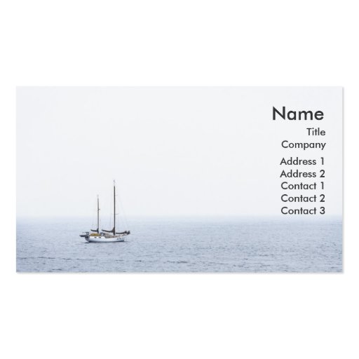 "Sailing" Business Profile Card Business Card (front side)
