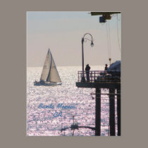 Sailing by Santa Monica, Santa Monica, CA postcards