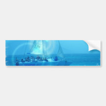 Sailing Catamaran Bumper Sticker