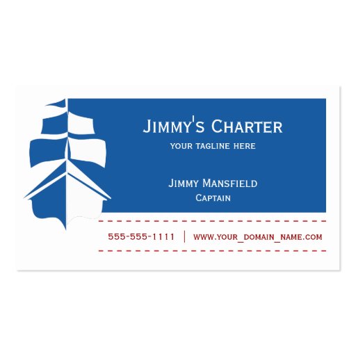 Sailing / Charter Business Card (front side)