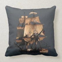 Sailing Clipper Ship Pillow