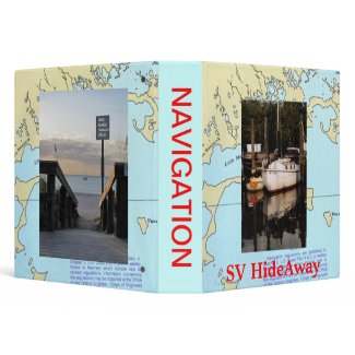 Sailing HideAway Navigation Binder zazzle_binder
