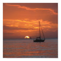 sailing in sunset posters