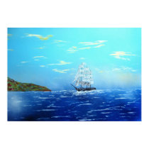 Sailing into Drake's Bay posters