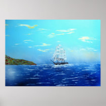 Sailing into Drake's Bay Print