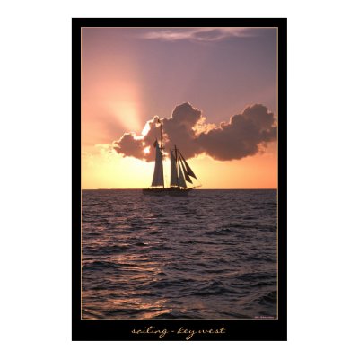 Sailing - Key West Print by stephjmort