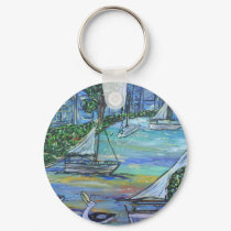 Sailing on the Brisbane River keychains