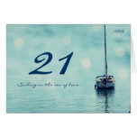 Sailing on the sea of love - table number card cards