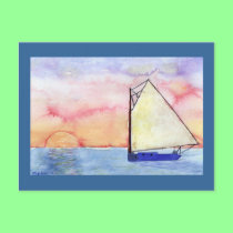 Sailing Postcard by Ametisti Sailing Postcard