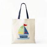 SAILING SAIL BOAT Tote Bag - add a NAME!