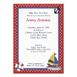 Sailing Sailboat Boat l Baby Shower 5x7 Announcements