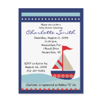 Sailing Sailboat Sail Boat Baby Shower Invitation Post Cards