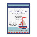 Sailing Sailboat Sail Boat Baby Shower Invitation postcards by allpetscherished Sailing Sailboat Sail Boat Baby Shower Invitation postcards
