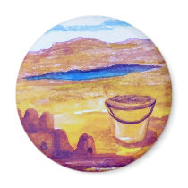 Sailing Sand Castle Moat Fridge Magnet