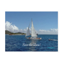 Sailing, save the date!  Wedding products postcards