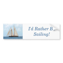 Sailing Schooner BVI, I'd Rather Be Sailing! bumper stickers by TrevorStar Sailing Schooner BVI, I'd Rather Be Sailing! bumper stickers