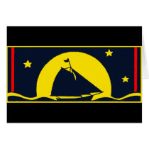 Sailing Ship Against the Moon Card