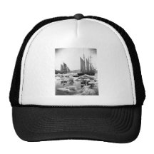 Sailing Ships in an Ice Field - 1869 Photo Hats