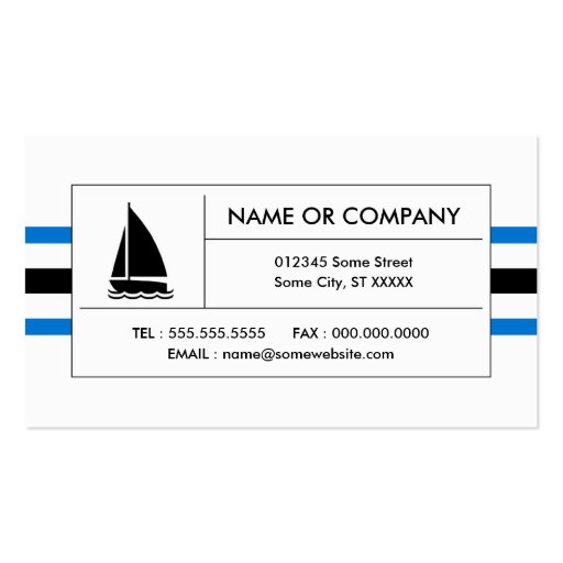 sailing stripes business cards (front side)