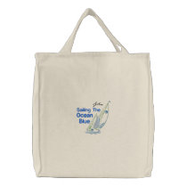 Sailing The Ocean Blue Embroidered Bag embroidered bags by fathersdaytshirts Sailing The Ocean Blue Embroidered Bag embroidered bags