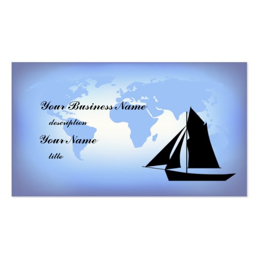 Sailing the World Business Card (front side)