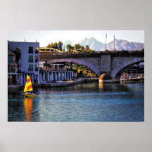 Sailing Under London Bridge Wall Art Posters