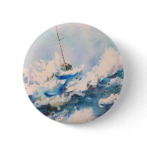 Sailing Watercolor Ocean Adventurer GIft Button