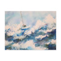 Sailing Watercolor Stormy Seas Postcard by michelleys Sailing Watercolor Stormy Seas Postcard