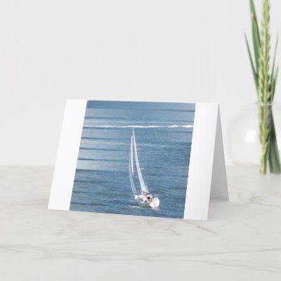 Sailing Wind Design Greeting Card