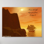 sailingSHIP, Never let life stop you from living.. Print