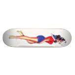 SAILOR GIRL IN SHORTS TATTOO SKATEBOARD
