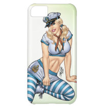 blond, navy, sailor, cap, pinup, art, al rio, blue, hose, illustration, stockings, heels, drawing, [[missing key: type_casemate_cas]] with custom graphic design