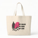 Sailor Pink Heart Tote Bag