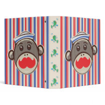 Sailor Sock Monkey Binder