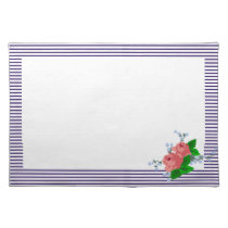 sailor stripes and roses place mat