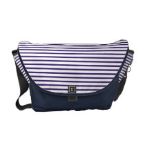 Sailor Stripes - Navy Blue and White Commuter Bags