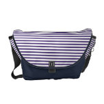 Sailor Stripes - Navy Blue and White Commuter Bags