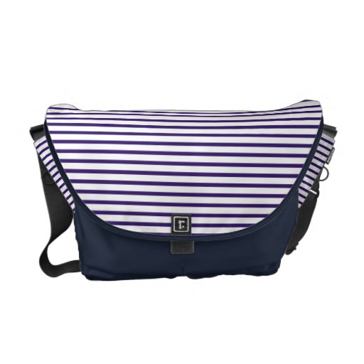 Sailor Stripes - Navy Blue and White Commuter Bags