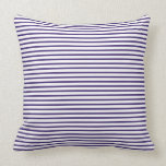 Sailor Stripes - Navy Blue and White Throw Pillow