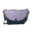 Sailor Stripes - Navy Blue and White rickshaw_messengerbag