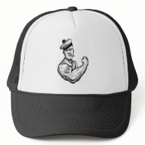 SAILOR WITH ANCHOR TATTOO HATS