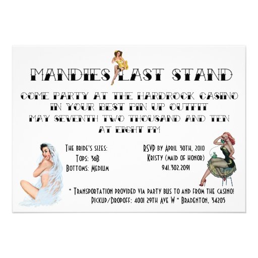 Sailors Beware! Bachelorette Party Invitation