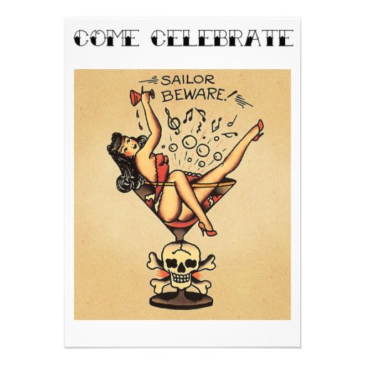 Sailors Beware! Bachelorette Party Invitation