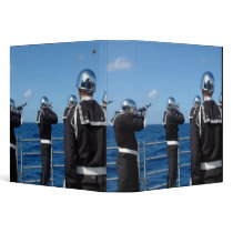 Sailors fire a gun salute during a burial-at-se 3 ring binders