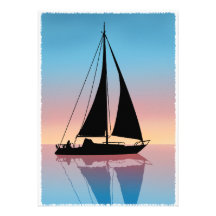Sails at Sunset Silhouette Announcements