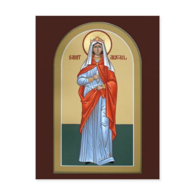 Saint Abigail Prayer Card Post Card by bugbrain